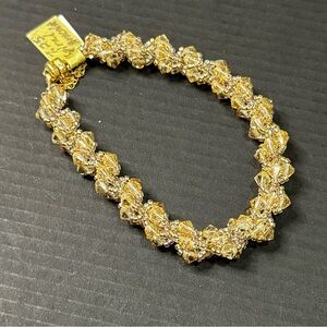 NWT Handmade Spiral Bracelet With Swarovski Crystals and Magnetic Clasp